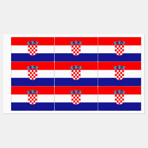 Kroatische Flagge Etiketten