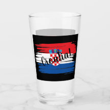 Kroatische Flagge für künstlerische Pinselstriche