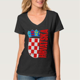 Kroatische Flagge Fußball Jersey Hrvatska Nogomet T-Shirt