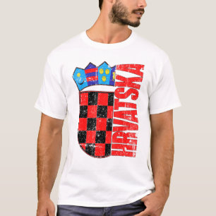 Kroatische Flagge Fußball Jersey Hrvatska Nogomet T-Shirt