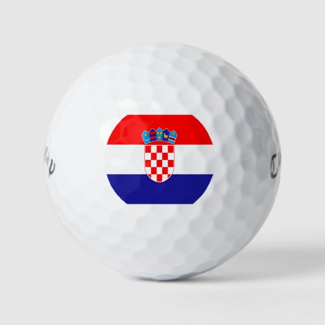 kroatische Flagge Golfball (Vorderseite)