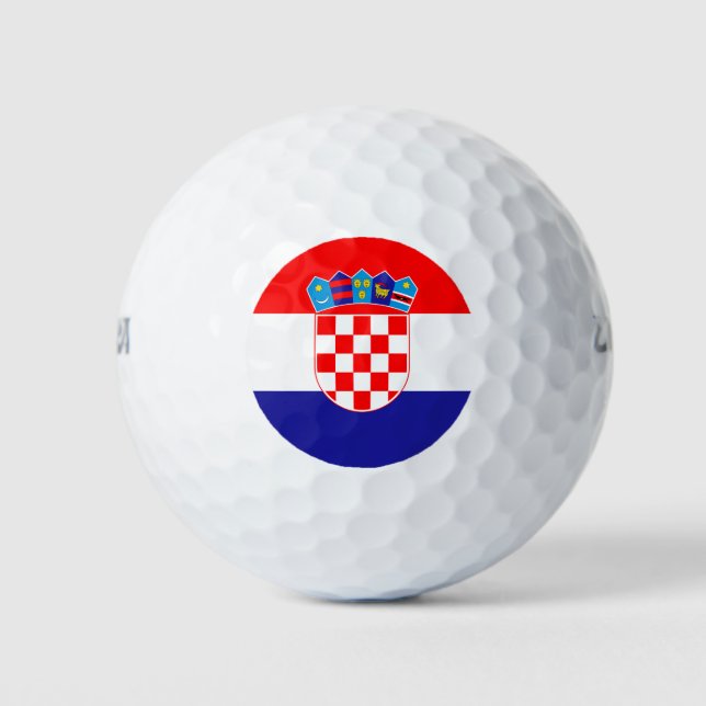 Kroatische Flagge Golfball (Vorderseite)