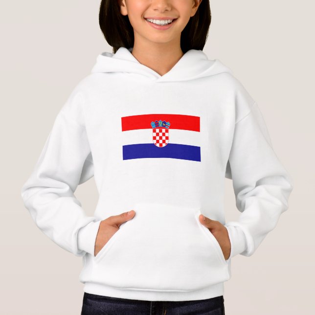 Kroatische Flagge Hoodie (Vorderseite)