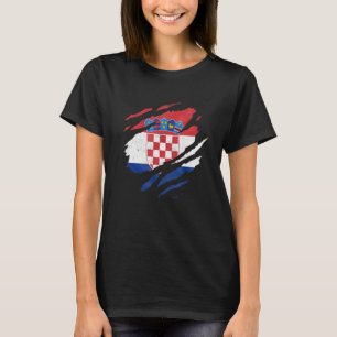 Kroatische Flagge Hrvatska Kroatische Hrvati Kroat T-Shirt