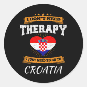 Kroatische Flagge I Kroatien Urlaub Geschenk I Lus Runder Aufkleber