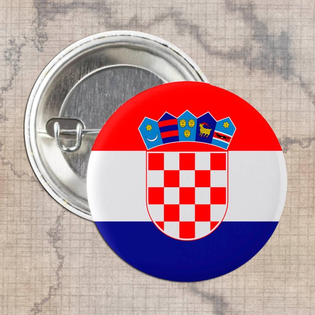 Kroatische Flagge & Kroatien Modepatriot /sport Button (Von Creator hochgeladen)