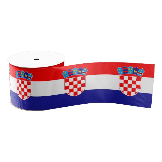 Kroatische Flagge & Kroatien - Reisen, Urlaub/Spor Ripsband (Spule)