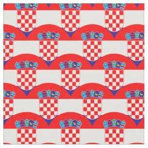 Kroatische Flagge & Kroatien Trendy Fabric /mode Stoff