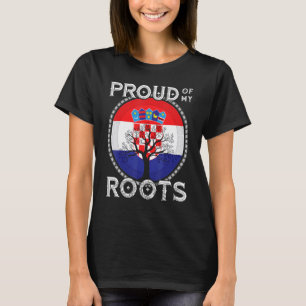 Kroatische Flagge Kroatische Roots Hrvatske Kroati T-Shirt