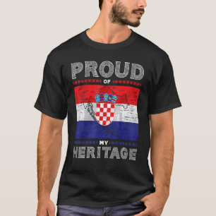 Kroatische Flagge Kroatische Roots Hrvatske Kroati T-Shirt