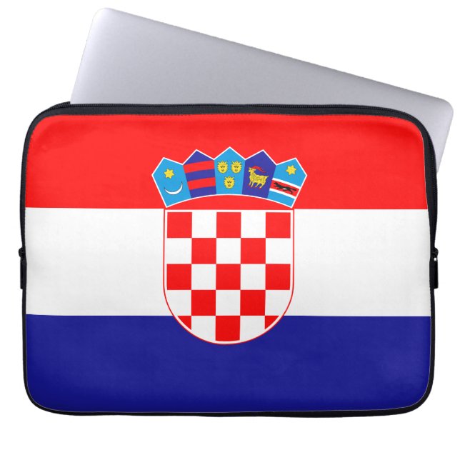 Kroatische Flagge Laptopschutzhülle (Vorderseite)