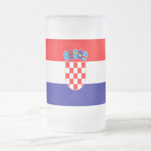 Kroatische Flagge Mattglas Bierglas