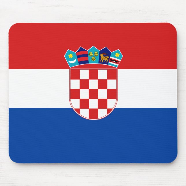 Kroatische Flagge Mousepad (Vorne)