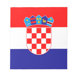 Kroatische Flagge Notizblock