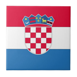 Kroatische Flagge oder Flagge Kroatiens Fliese