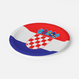 Kroatische Flagge Pappteller