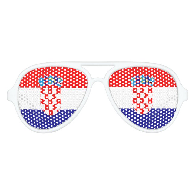 kroatische Flagge Partybrille (Vorderseite)