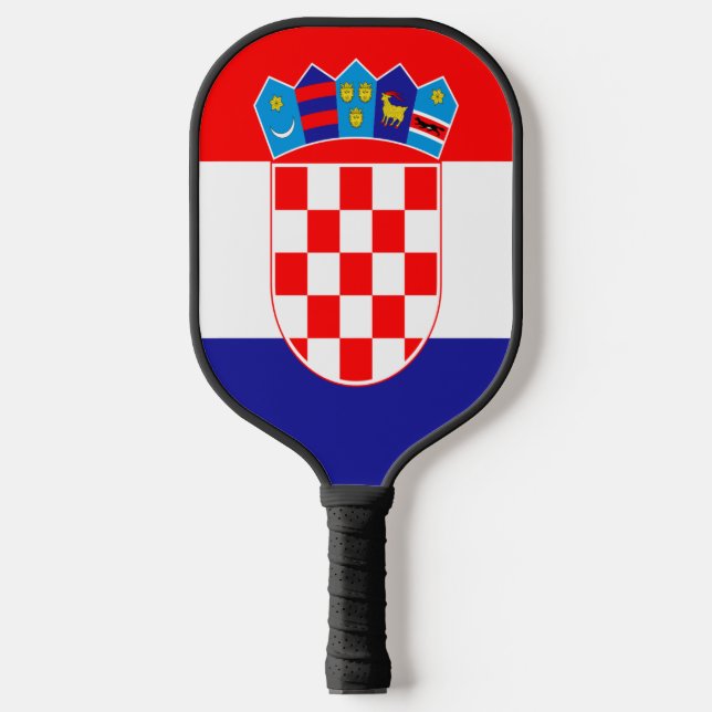 kroatische Flagge Pickleball Schläger (Vorderseite)