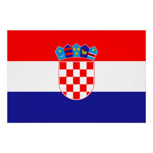 Kroatische Flagge Poster