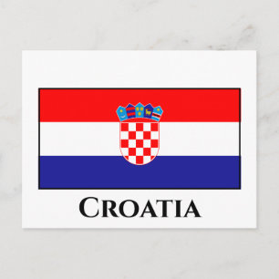 kroatische Flagge Postkarte