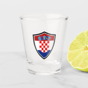 kroatische Flagge Schnapsglas