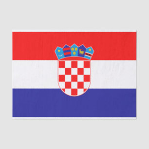 Kroatische Flagge Seidenpapier