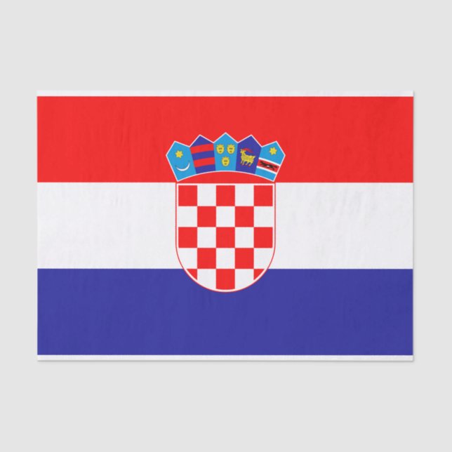 Kroatische Flagge Seidenpapier (Vorderseite)