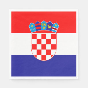 Kroatische Flagge Serviette