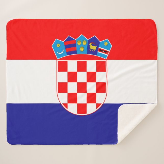 Kroatische Flagge Sherpadecke (Vorderseite (Horizontal))