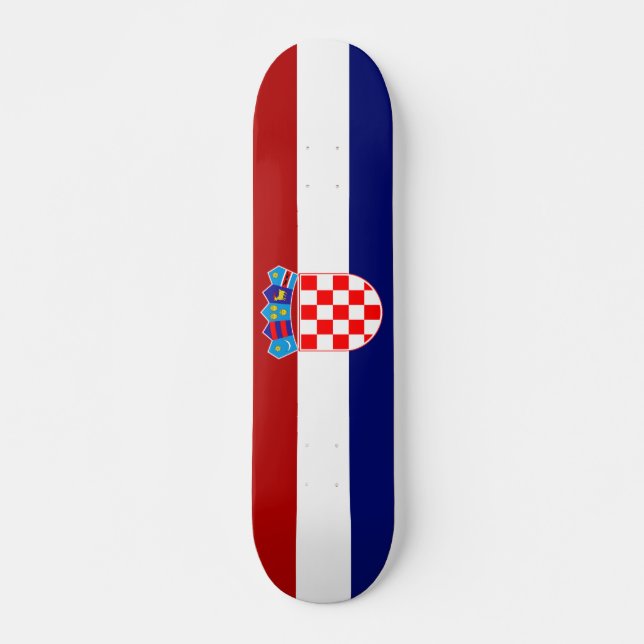 kroatische Flagge Skateboard (Vorne)