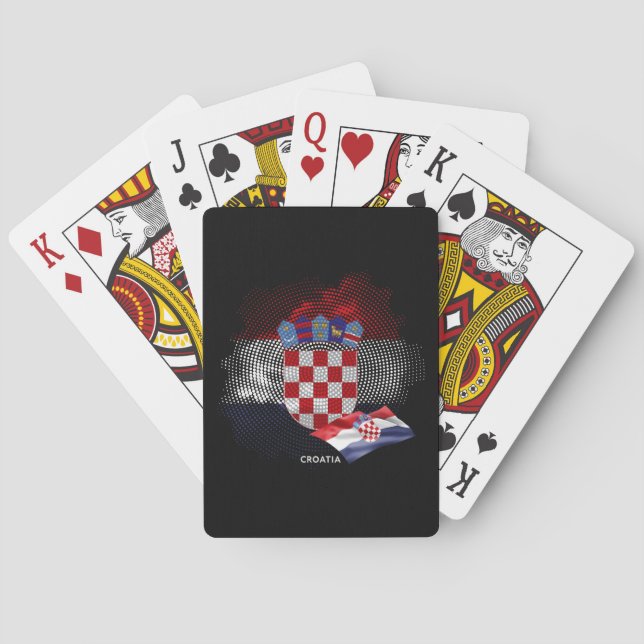 Kroatische Flagge Spielkarten (Rückseite)