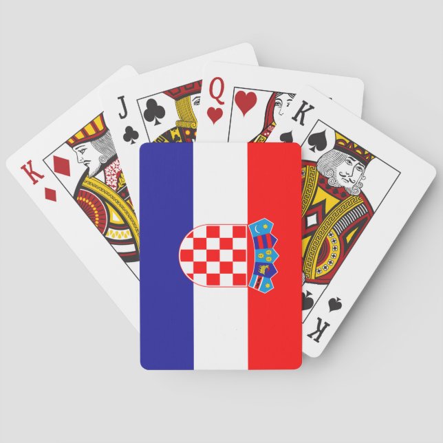 Kroatische Flagge Spielkarten (Rückseite)