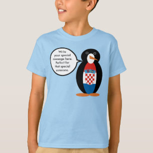 Kroatische Flagge sprechende Ms Penguin Personalis T-Shirt