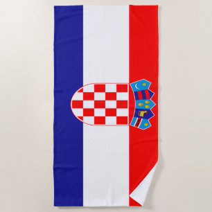 Kroatische Flagge Strandtuch