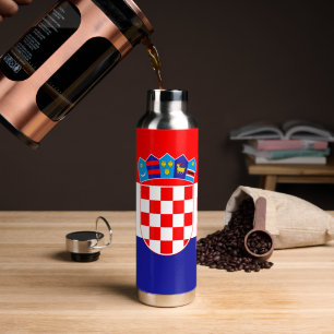Kroatische Flagge Trinkflasche
