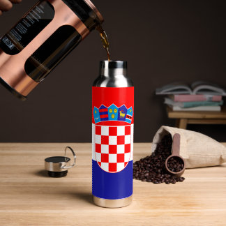 Kroatische Flagge Trinkflasche
