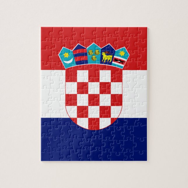 Kroatische Flagge - Trobojnica Puzzle (Vertikal)
