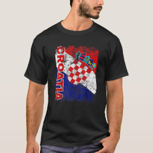KROATISCHE FLAGGE Vintage Kroatien Flagge KROATISC T-Shirt