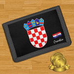 Kroatische Flaggen-Brieftasche, Emblem, kroatische Tri-fold Geldbeutel<br><div class="desc">Wallets: Kroatische Wappen & patriotische kroatische Fahne Mode - Liebe mein Land,  Vatertag,  Urlaubsgeschenke,  Patrioten / Sportfans</div>