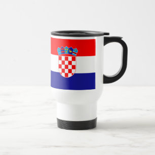 Kroatische Flaggen-Tasse Reisebecher