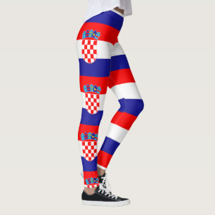 Kroatische Flaggenentwurfs-Muster-Leggings Leggings