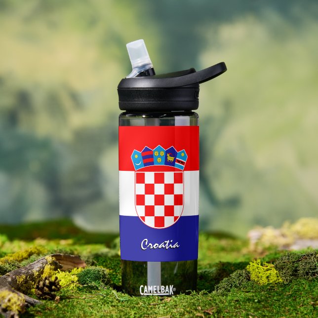 Kroatische Flasche, patriotische kroatische Flagge Trinkflasche (Außenbereich)