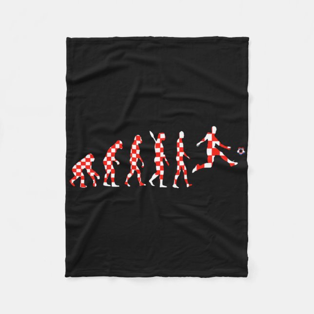 Kroatische Fußballmannschaft Evolution Kroatische  Fleecedecke (Vorderseite)