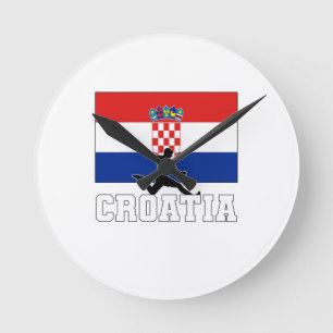 Kroatische Fußballnationalmannschaft Runde Wanduhr