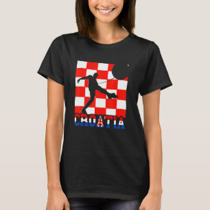 Kroatische Fußballspielerin Kroatische Flagge - St T-Shirt
