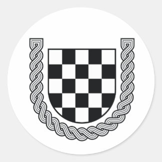 Kroatische historische Wappen Runder Aufkleber