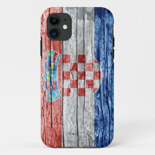 Kroatische Holzflagge Case-Mate iPhone Hülle