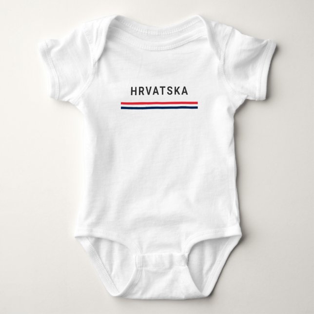 Kroatische Linien Baby Strampler (Vorderseite)