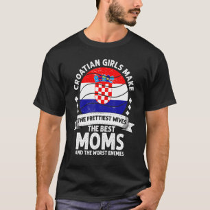 Kroatische Mama Mütter Day Mama Kroatisch Amerikan T-Shirt