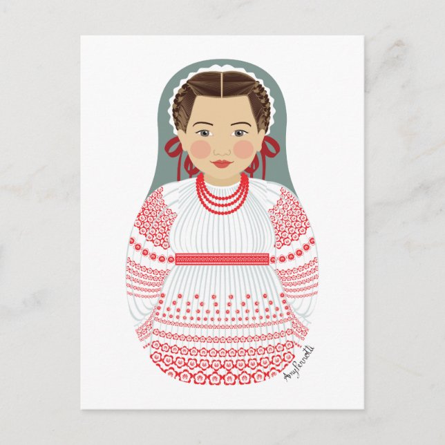 Kroatische Matryoshka Postcard Postkarte (Vorderseite)